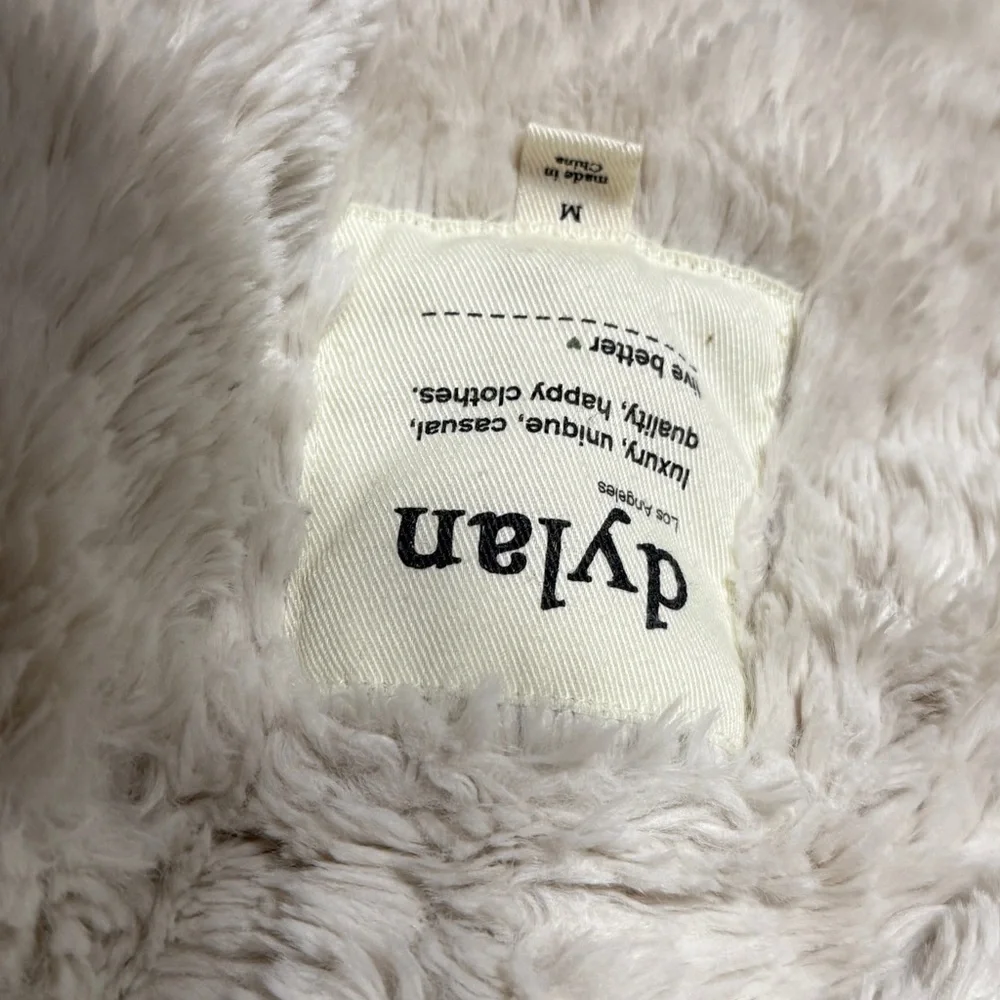 Dylan by True Grit Faux Fur Sherpa Vest | Size Medium | Ivory Cream